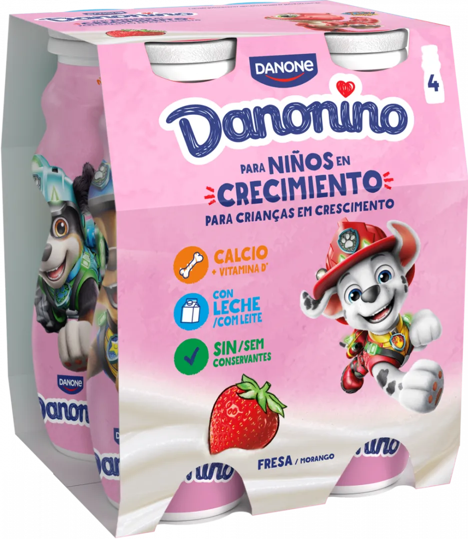 Iogurte Líquido Infantil de Morango Pack 4