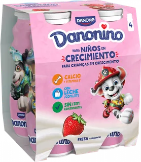Iogurte Líquido Infantil de Morango Pack 4 Danonino Danone