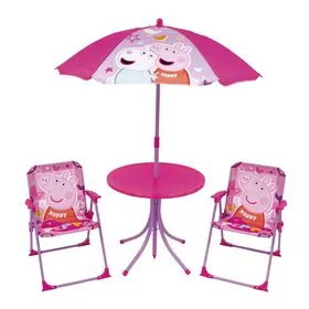 Conjunto Exterior Mesa e 2 Cadeiras Peppa Pig