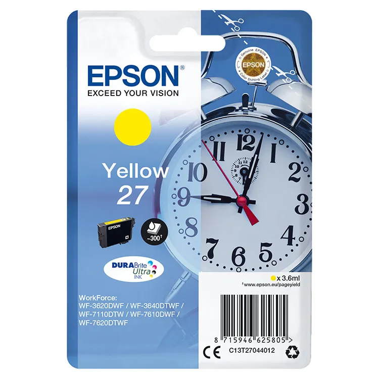 TINTEIRO EPSON 27 AMARELO
