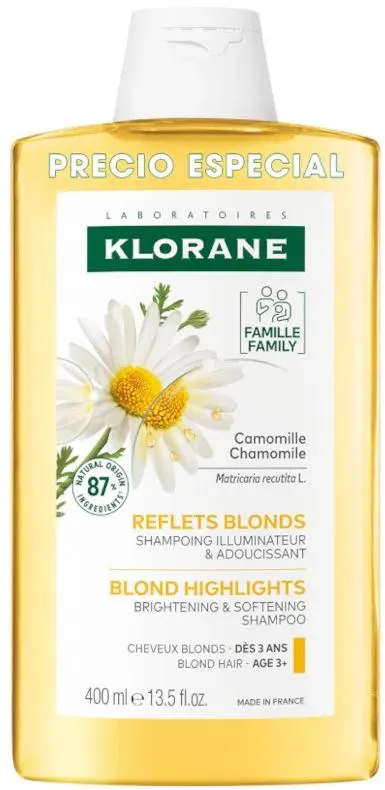 Klorane Shampoo Camomila Limpa e Ilumina 400 ml