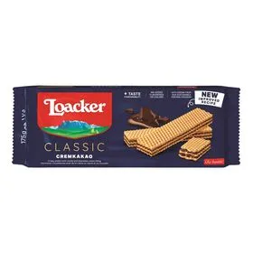 Bolachas Wafers com Recheio de Cacau Loacker