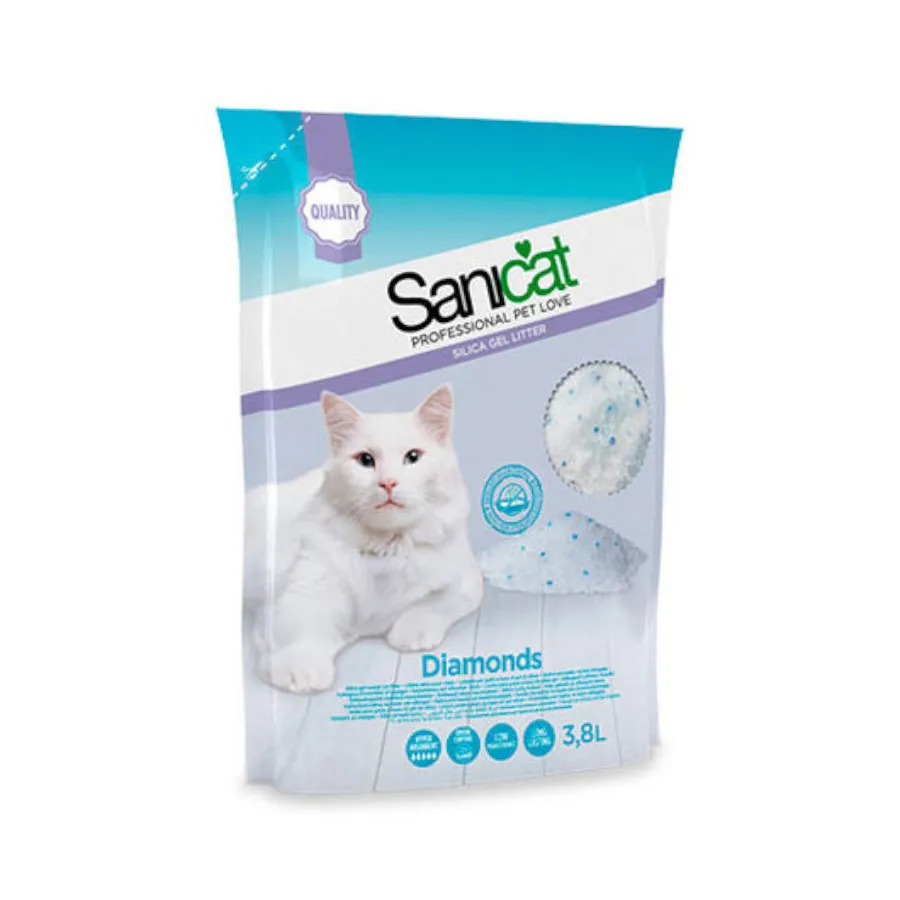 Sanicat Diamonds Areia Sílica para gatos