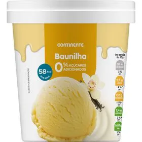 Gelado Baunilha sem Açúcar Continente