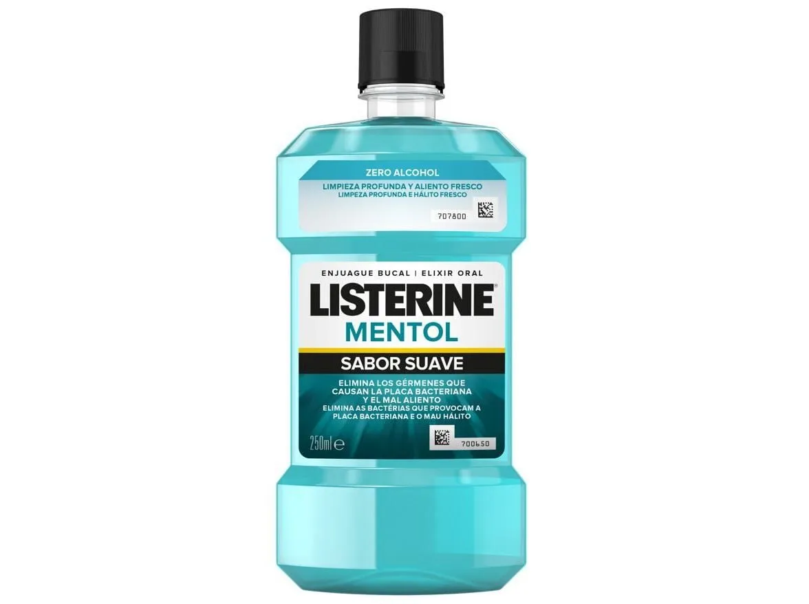 Elixir Listerine mentol suave 250 ml