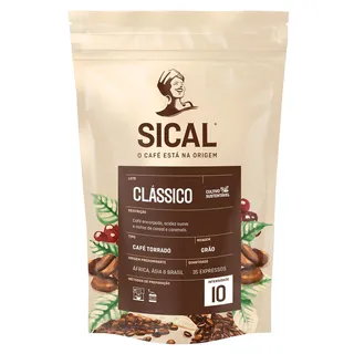 Café em grão 5 estrelas, embalagem de 250g Sical
