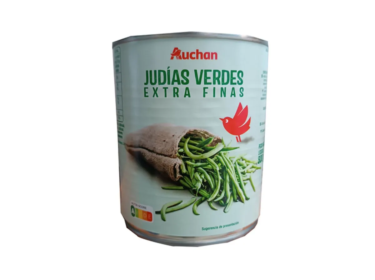 Feijão verde Auchan extrafino 850(440)g