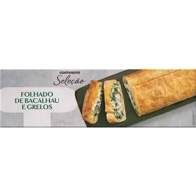 Folhado de Bacalhau e Grelos Continente Seleção