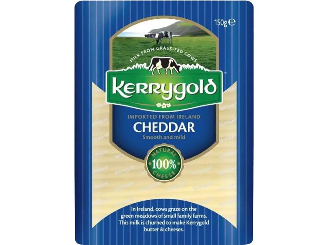 Queijo Kerrygold white cheddar fatias 150 g