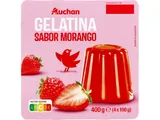 Gelatina Auchan morango 4 x 100 g