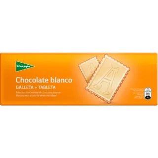 Bolachas Cobertas com Chocolate Branco embalagem 150 g - El Corte Inglés