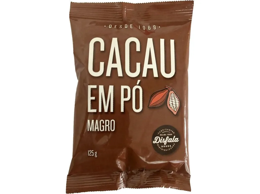 Cacau Disfala em pó magro 125 g
