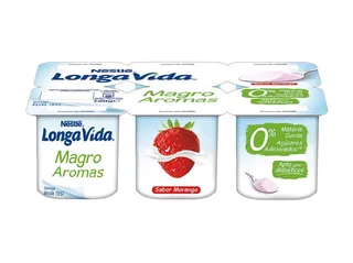Iogurte Longa VIDA magro aroma morango 6 x 120 g