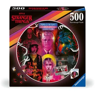Puzzle Redondo Stranger Things - 500 Peças - Ravensburger