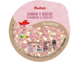 Pizza fiambre e queijo Auchan 405 g