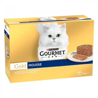 Comida Húmida para Gato Gold Mousse com Peixe Purina Gourmet