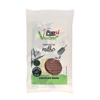 Tortitas de Milho com Chocolate Negro 130g Porsi Vivabem