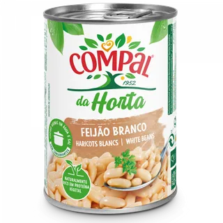 Feijão Branco Cozido em Lata Compal