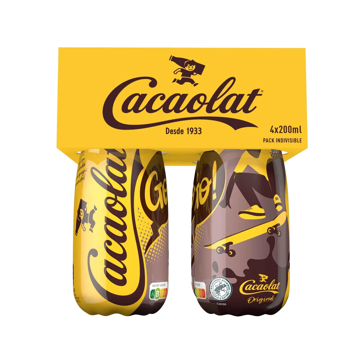 Leite Cacaolat com cacau 4 x 200 ml
