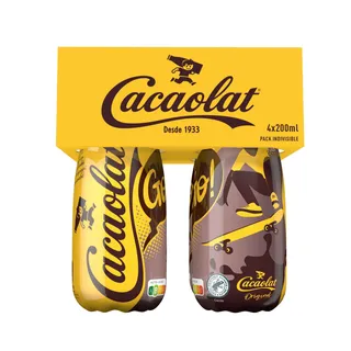 Leite Cacaolat com cacau 4 x 200 ml