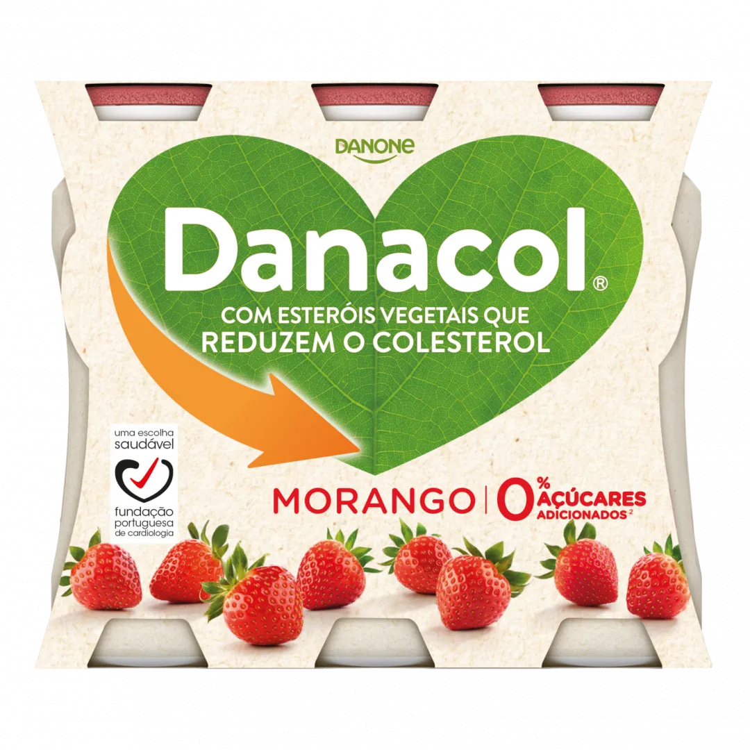 Iogurte Líquido Reduz Colesterol Morango Pack 6