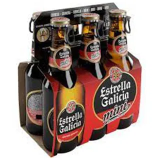 Cerveja mini, 6 x 0.20 l Estrella Galicia