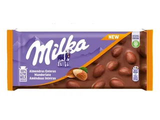 Chocolate Milka amêndoas inteiras 100 g