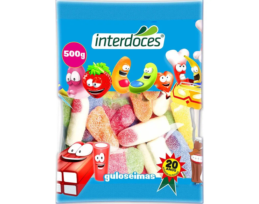 Gomas Interdoces sortido ácido 500 g