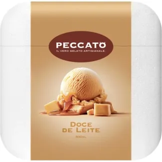 Gelado de Doce de Leite embalagem 500 ml - Peccato
