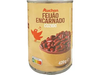 Feijão encarnado Auchan cozido 420(260)g