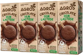 Leite Achocolatado sem Lactose Pack 4 Agros