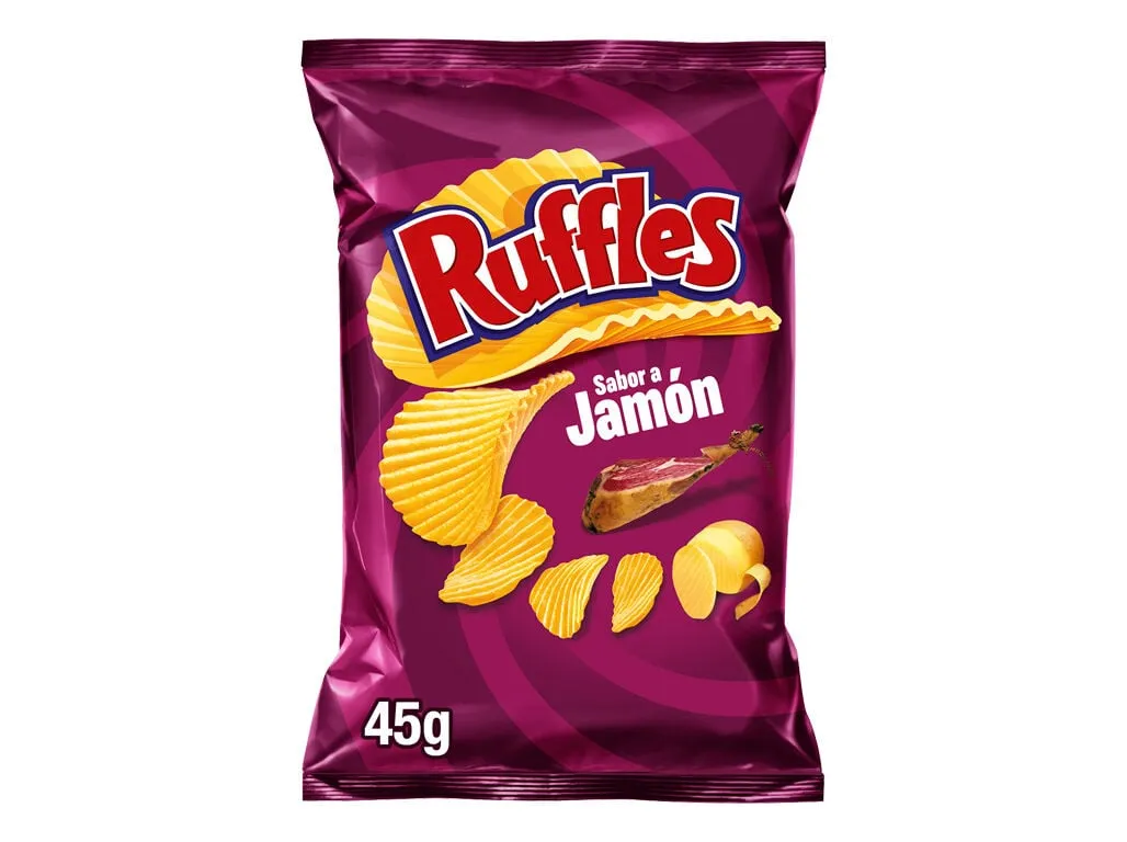 Batata frita ondulada Ruffles presunto 45 g