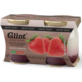Iogurte Cremoso Pedaços Morango Glint