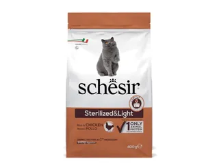 Ração para gato Schesir esterilizado frango 400 g