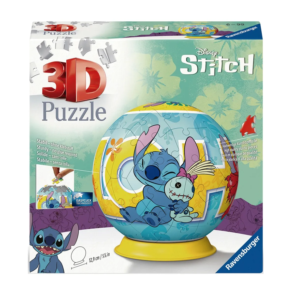 Puzzle Bola 3D Stitch 72 Peças