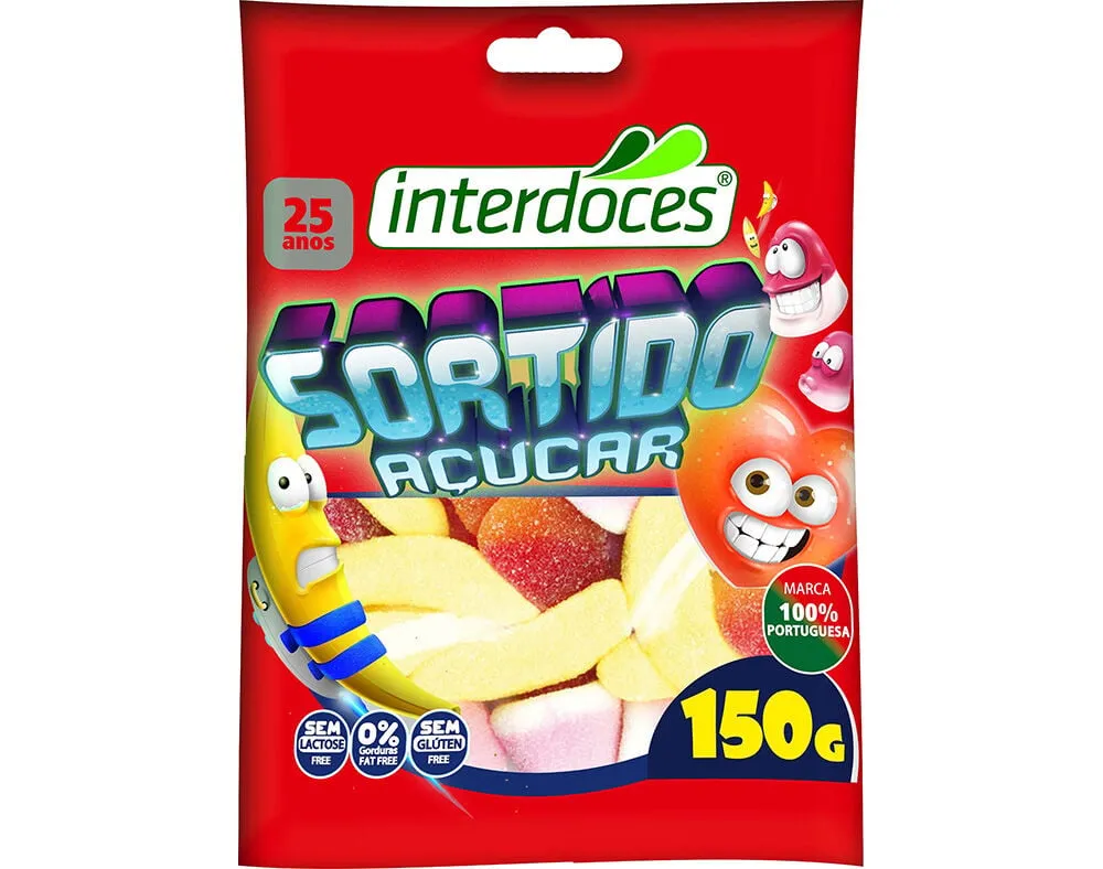 Gomas Interdoces sortido açúcar 150 g