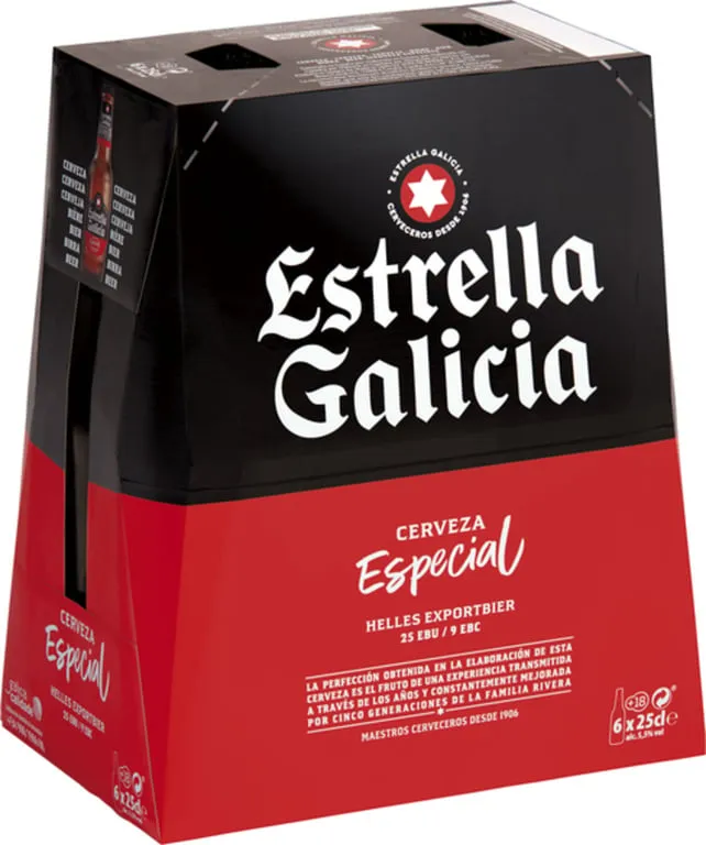 Cerveja Estrella Galicia 6x25 cl