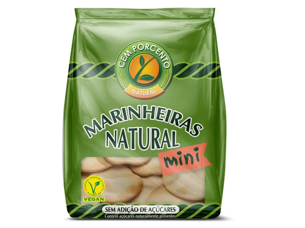 Bolachas CEM Porcento mini marinheiras natural 50 g