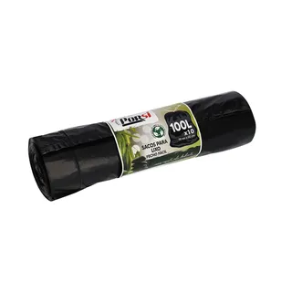 10 Sacos Lixo Fecho Fácil Eco 100l PorSi