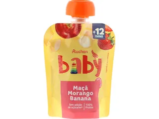 Saqueta de fruta Auchan BABY morango banana 90 g