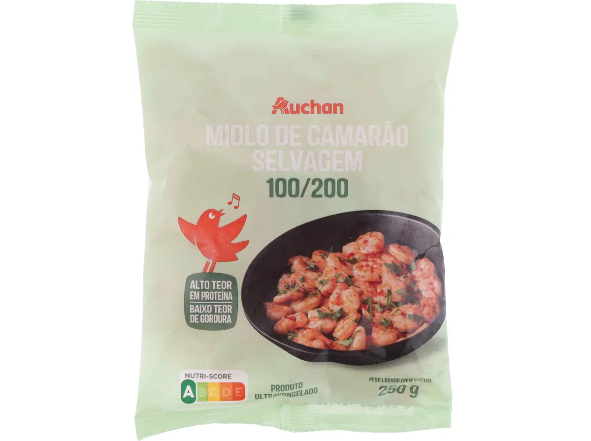 Miolo de camarão Auchan selvagem 100/200 250 g