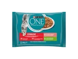Comida húmida para gato Purina ONE esterilizado 4 x 85 g