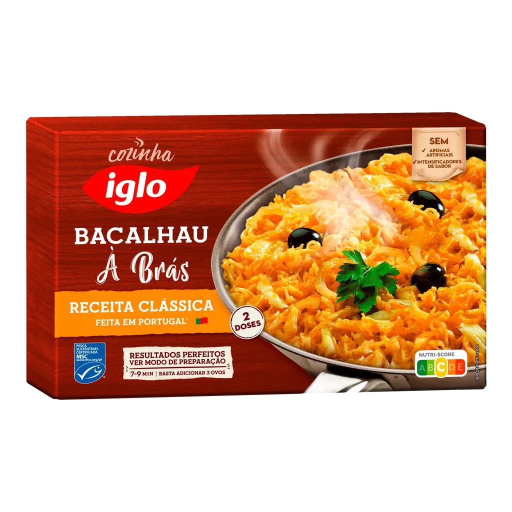 Bacalhau à brás, embalagem de 300g