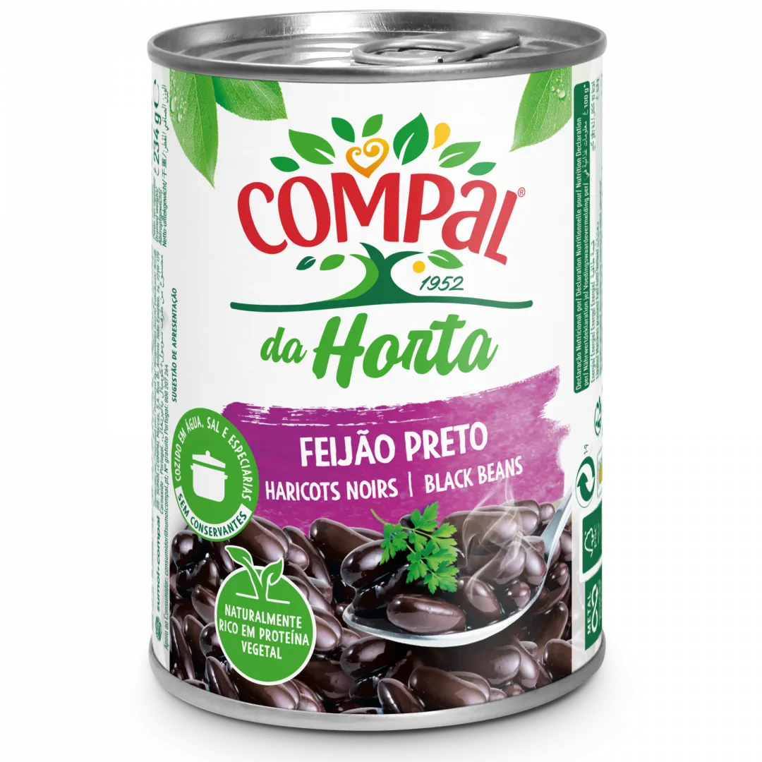 Feijão Preto Cozido em Lata