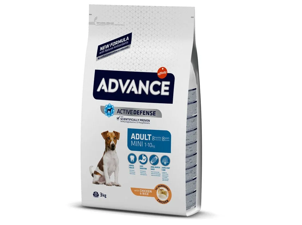 Ração para cão mini adulto Advance com frango e arroz 3 kg