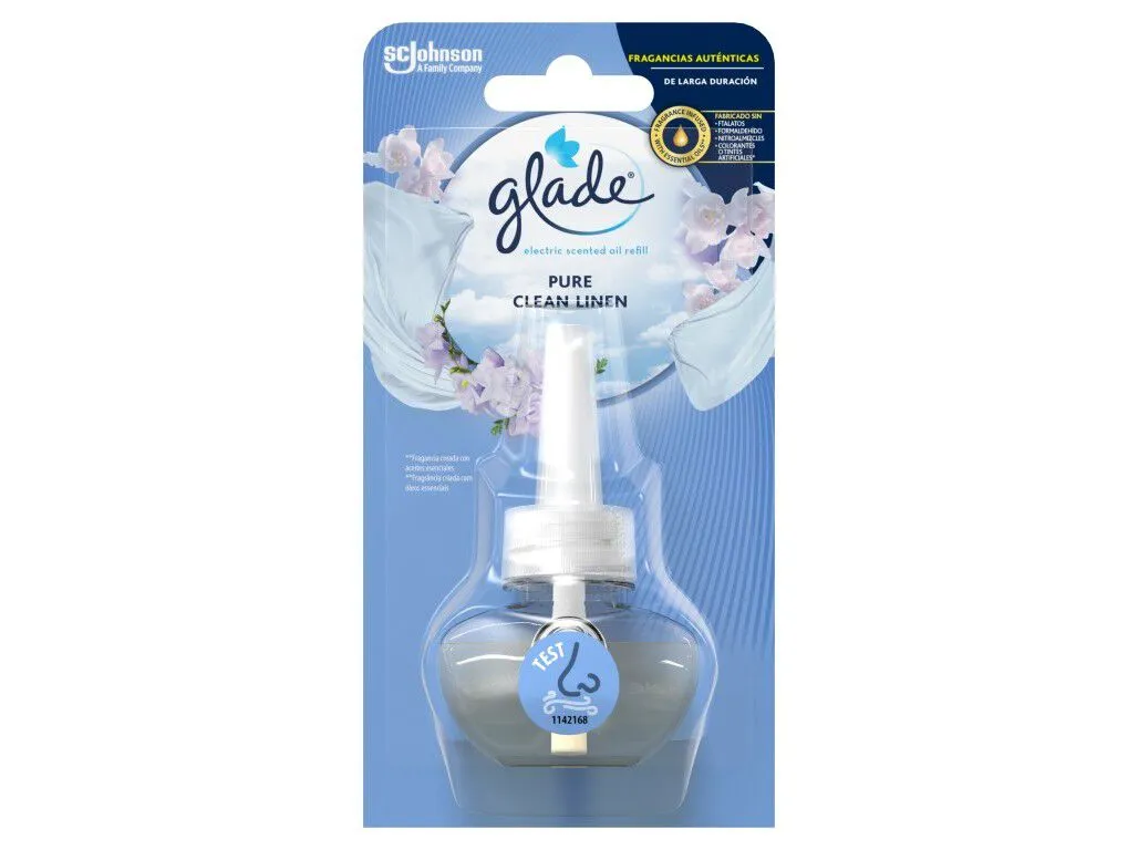 Ambientador Glade eléctrico recarga clean linen 20 ml