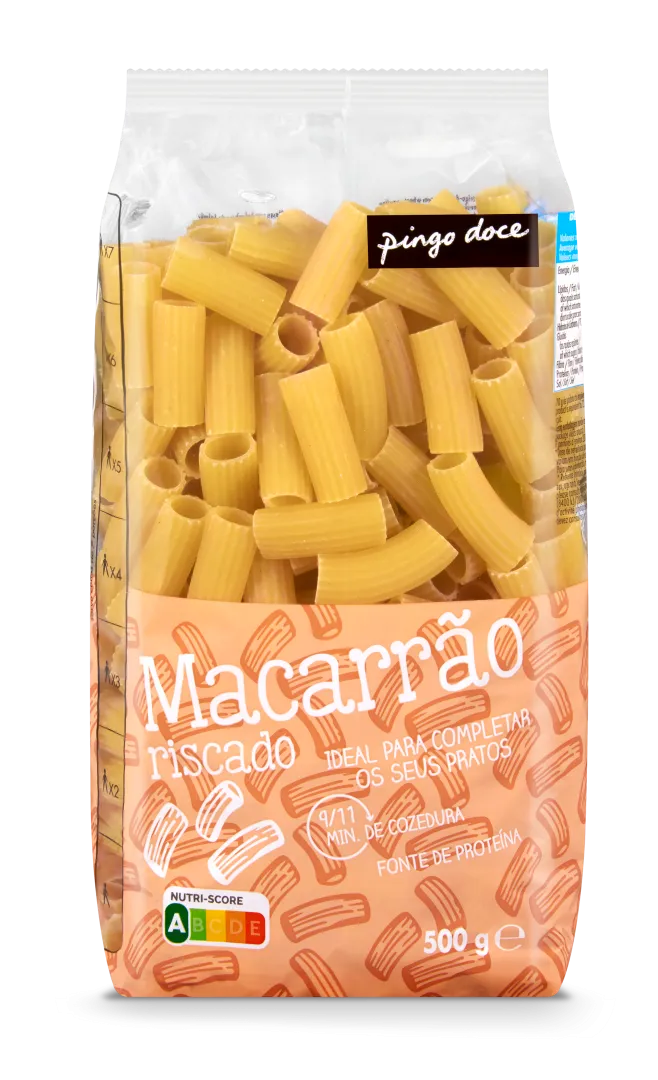 Massa Macarrão Grande Riscado