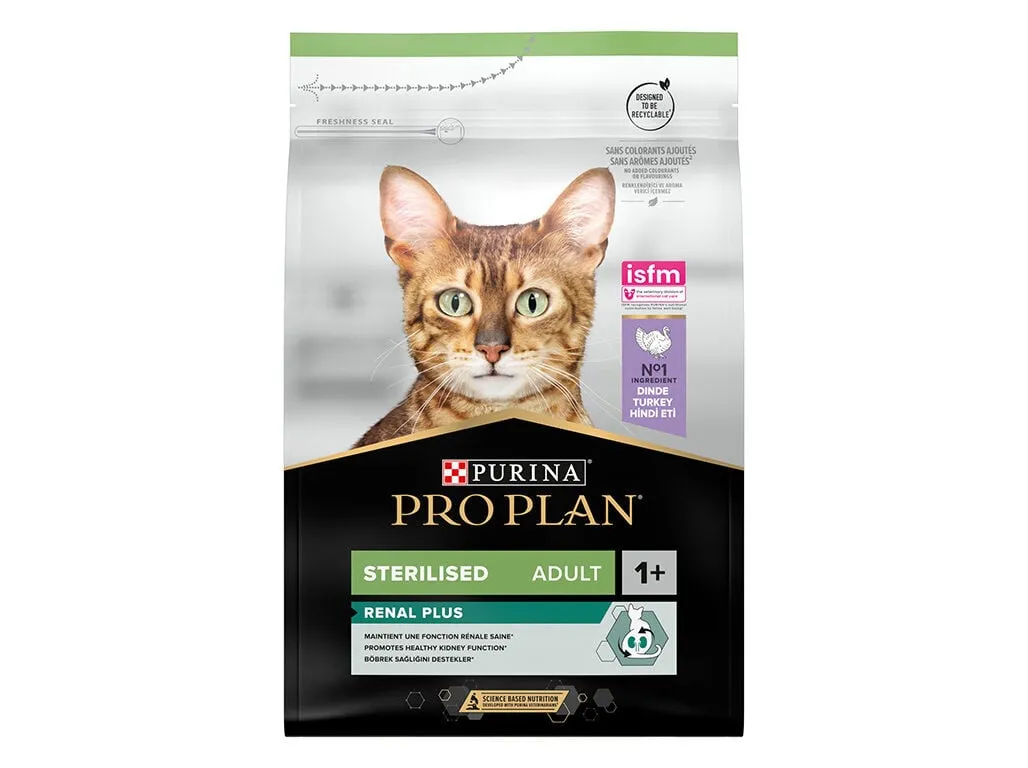 Ração para gato PRO PLAN esterilizado com peru 3 kg