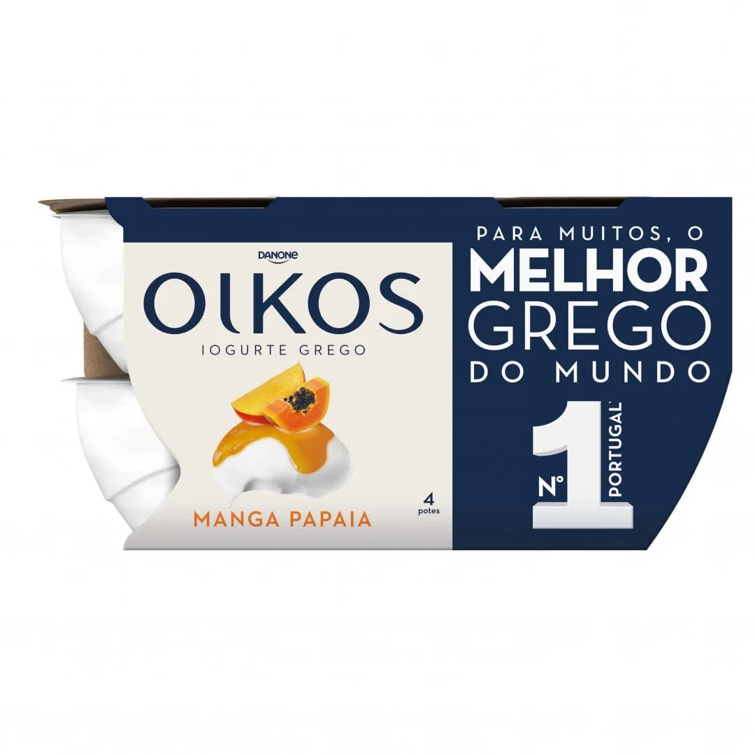 Iogurte Grego Manga e Papaia Pack 4