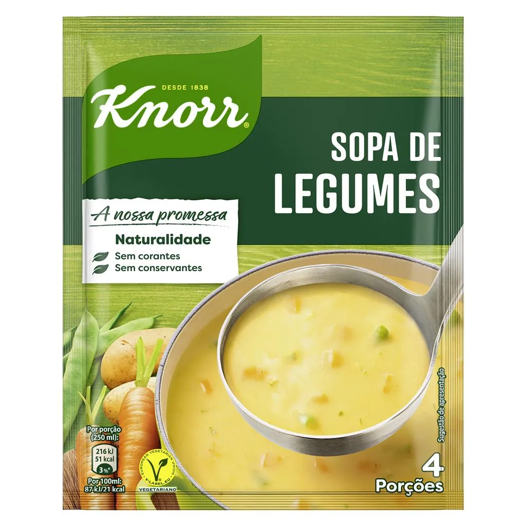 Sopa de legumes, embalagem de 60g